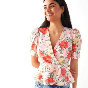 Puff Sleeve Peplum Top from & Other Stories in size 2